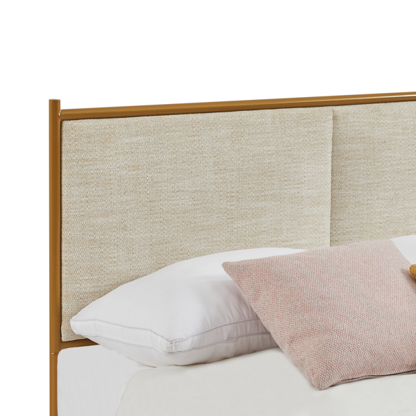 Classic steamed bread shaped backrest, metal frame, solid wood ribs, with four storage drawers, sponge soft bag, comfortable and elegant atmosphere,beige