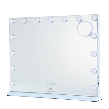 Makeup Mirror With 15pcs LED <b style=\\'color:red\\'>Light</b> Music Speaker Tabletop Or Wall Mounted