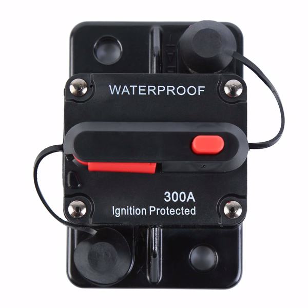 Ambienceo 300 Amp Waterproof Circuit Breaker with Manual Reset for Motor Auto Car Marine Boat Bike Stereo Audio 12V-48V DC