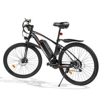 Vélo électrique, VTT électrique, 27.5\\" Ville E-Bike Adulte, Vélo électrique avec Batterie Amovible 36V 13Ah,7 Vitesses Rouge et Noir