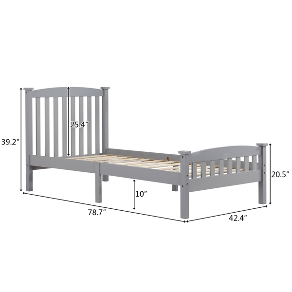 Vertical Bed Gray Twin (Replacement code: 80721709)