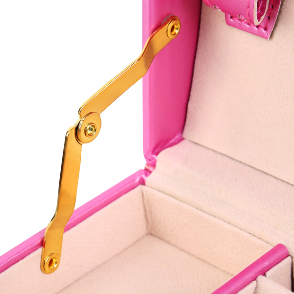 New Design Pu Leather Jewelry Box 3 Layer Case Princess Display Holder Women Gift with Lock【No Shipping On Weekends, Order With Caution】