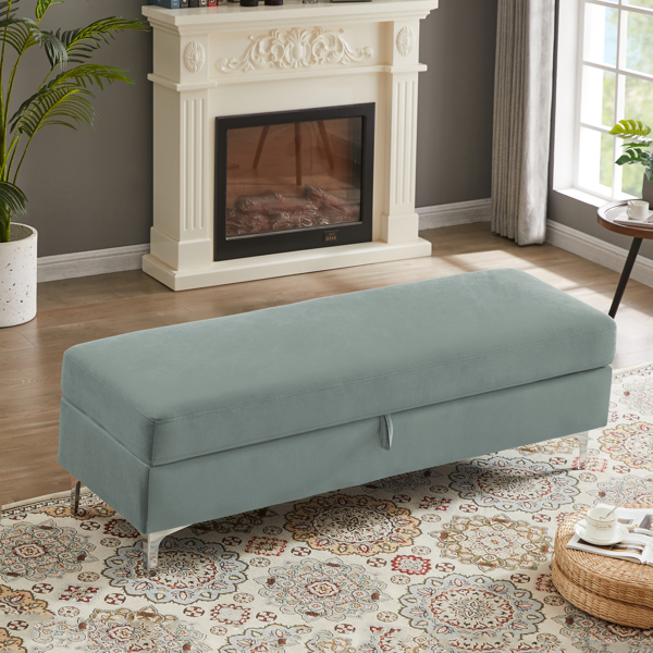 Storage Bench Solid Color 2 Seater Furniture Living Room Sofa Stool