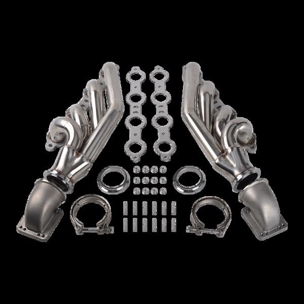 Turbo Exhaust Manifold&Headers For Chevy LS1 LS6 LSX GM V8+Elbows T3 T4 to 3.0" V Band MT001100（Temu & Amazon prohibits sales）(No support for returns without reason)