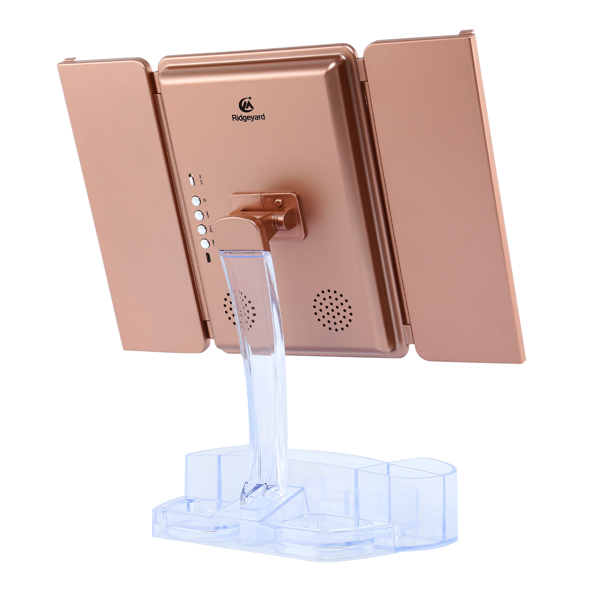 Tri-Fold Vanity Makeup Mirror 20 LED Lighted 10X Magnifying Folding Cosmetic