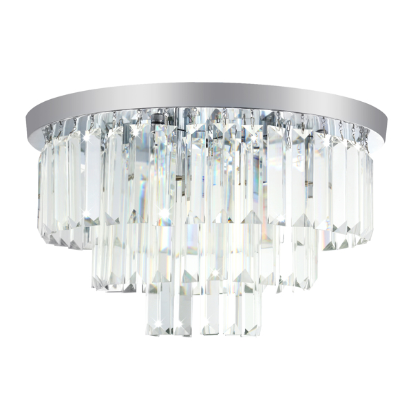 Crystal Chandelier Ceiling Light Fixture 5- Lights Flush Mount Ceiling Light