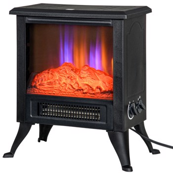 Electric Fireplace Heater LED Flame Fireplace Stove BLACK-AS (Swiship-Ship)（Prohibited by WalMart）