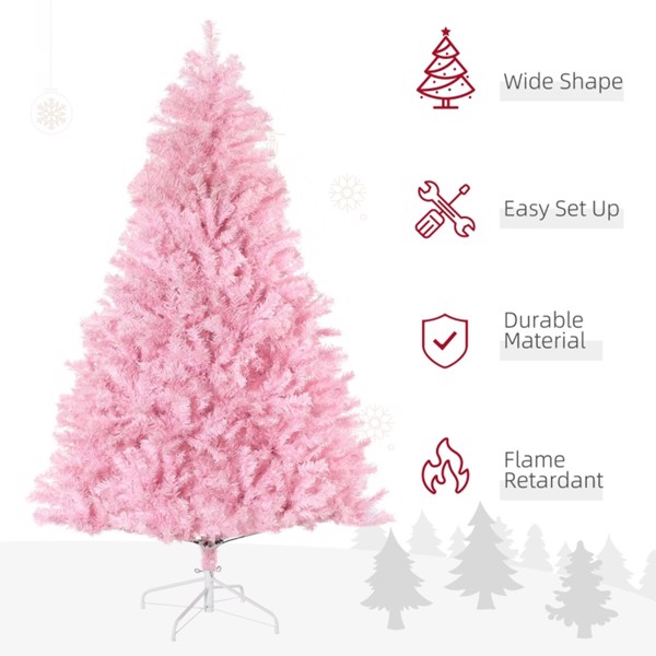 Pink Christmas Trees, with Auto Open, Steel Base, Wide Shape -AS ( Amazon Shipping)（Prohibited by WalMart）