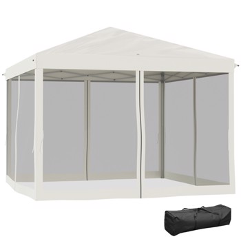 3X3M Pop Up Canopy Party Tent with Netting, Instant Gazebo Ez up Screen House Room with Carry Bag Height Adjustable-AS (Swiship-Ship)（Prohibited by WalMart）