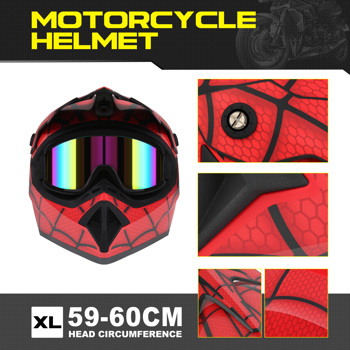 DOT Adult Motocross Motorcycle Dirt Bike Off Road Helmet + Goggles XL【No Shipping On Weekends, Order With Caution】
