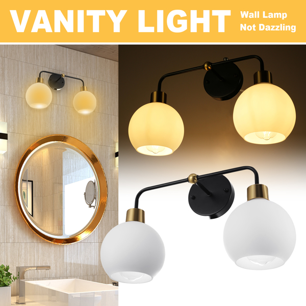 Modern Wall Light Sconce Dual Head Lamp Exterior Wall Fixture Bathroom Lights