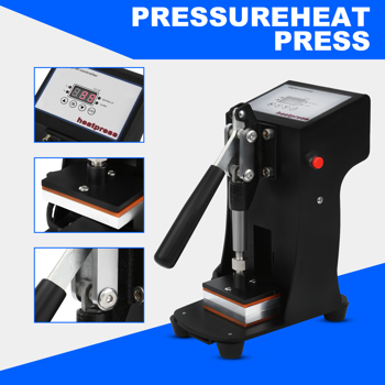 2\\" x 3\\" Mini Heat Press Machine Hand Crank Dual Heated Plates Handheld
