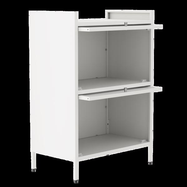 Bakers Rack with Cabinet,Bread Rack Coffee Station Microwaves Rack Storage Rack,3 Tier Kitchen Organizer Shelf for Dishes,Wine,Pots and Pans (white)