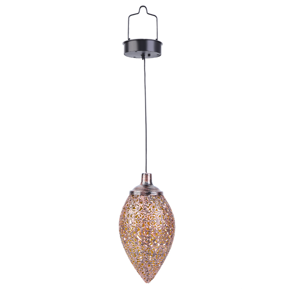 2x Solar Powered LED Morrocan Lantern Hanging Garden Lamp Light Yard Home Decor