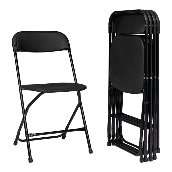 10pcs Injection Molding Classic Garden Plastic Folding Chair Black