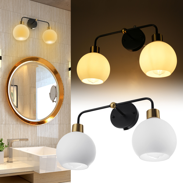 Modern Wall Light Sconce Dual Head Lamp Exterior Wall Fixture Bathroom Lights