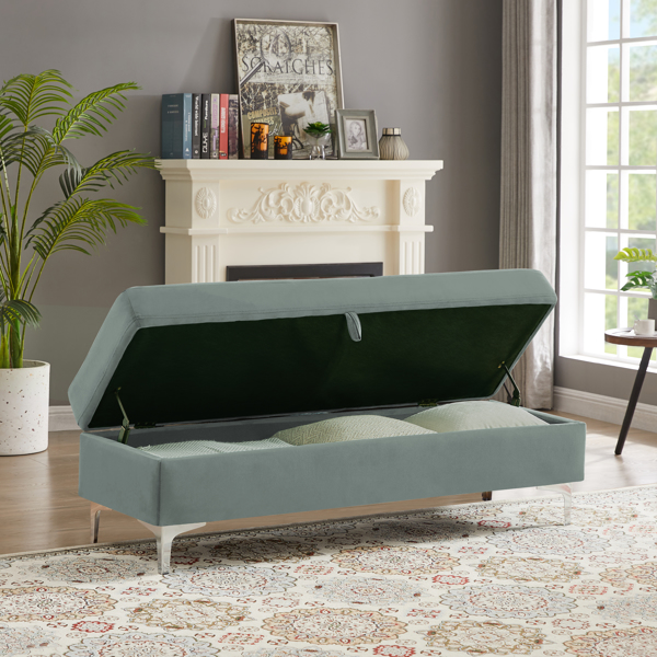 Storage Bench Solid Color 2 Seater Furniture Living Room Sofa Stool