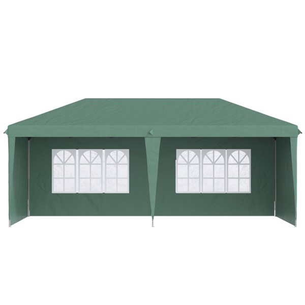 10' x 20' Pop Up Canopy party Tent with 4 Sidewalls , Green -AS