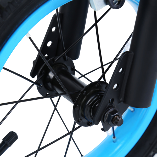 12" BMX Bike Blue Carbon Steel Frame High-gel Butyl Tires Non-slip
