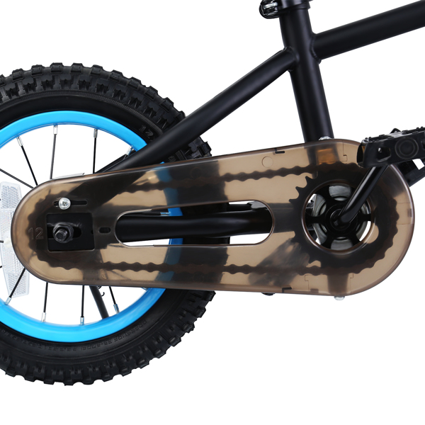 12" BMX Bike Blue Carbon Steel Frame High-gel Butyl Tires Non-slip