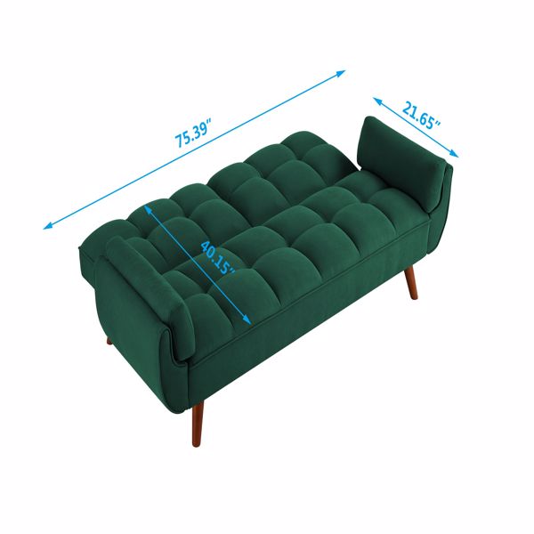 New Design Linen Sofa Furniture Adjustable Backrest Easily Assembled Recliners-GREEN