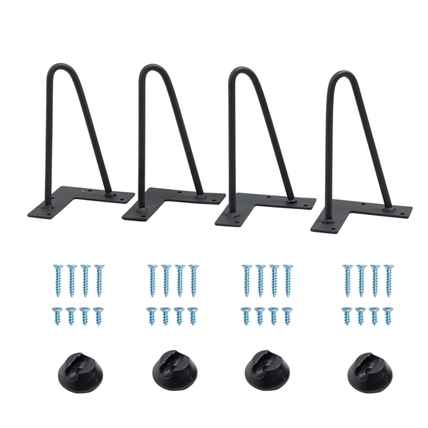 8in Hairpin Furniture Legs Heavy Duty Solid Steel Table Legs Modern Home DIY Legs