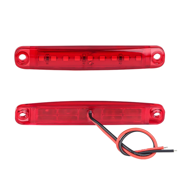 10Pcs 9 LED Red Sealed Side Marker Clearance Light For Truck Trailer Lorry Bus