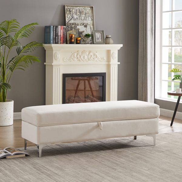 Storage Bench Solid Color 2 Seater Furniture Living Room Sofa Stool