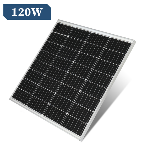 Rectangular Monocrystalline 18V 120W Glass 6.58A Solar Panel