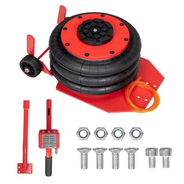 3T Round Handle  AirBag Jack Red