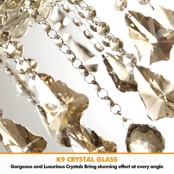 K9 Crystal Chandelier 15 Lights Crystal Ceiling Lamp Lighting Fixture Pendant Lighting【No Shipping On Weekends, Order With Caution】
