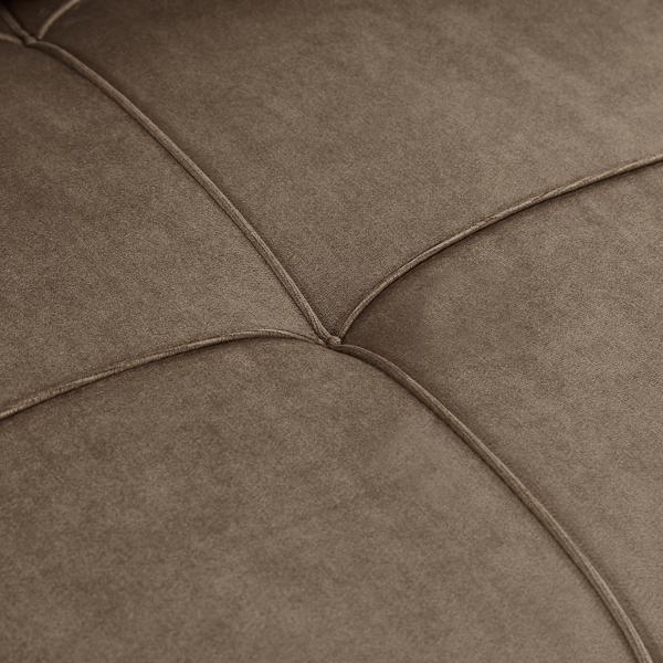 Light Brown, Modern Velvet Recliner Sofa with Pullout Bed, Converts to Sofa Bed, Side Coffee Table, Adjustable Backrest, 2 Lumbar Pillows