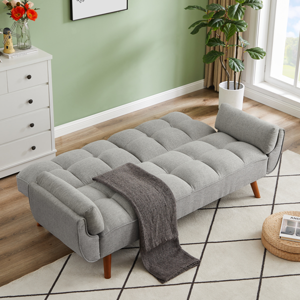 New Design Linen Sofa Furniture Adjustable Backrest Easily Assembled Recliners-GRAY
