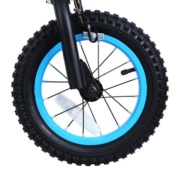 12" BMX Bike Blue Carbon Steel Frame High-gel Butyl Tires Non-slip