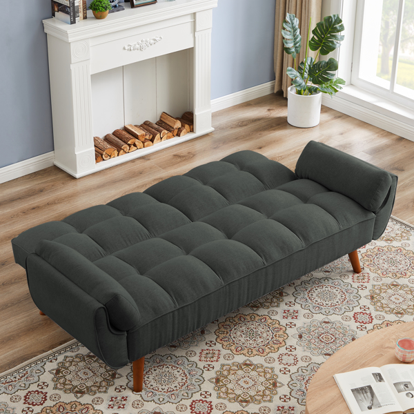 New Design Linen Sofa Furniture Adjustable Backrest Easily Assembled Recliners-DARK GRAY