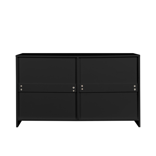  6 Drawer Double Dresser for Bedroom, Wide Storage Cabinet for Living Room Home Entryway, Black