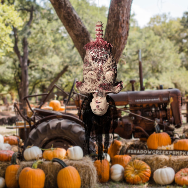 Plastic Skeleton  Limbless Woman Hanging Corpse Halloween Prop Halloween Decoration（No shipping on weekends.）