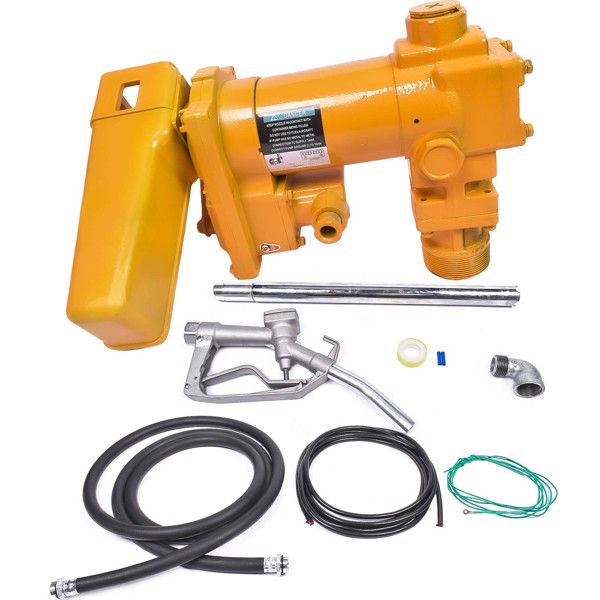 20GPM 12V Fuel Transfer Pump with Nozzle Kit for Transfer of Gasoline Diesel Fuel