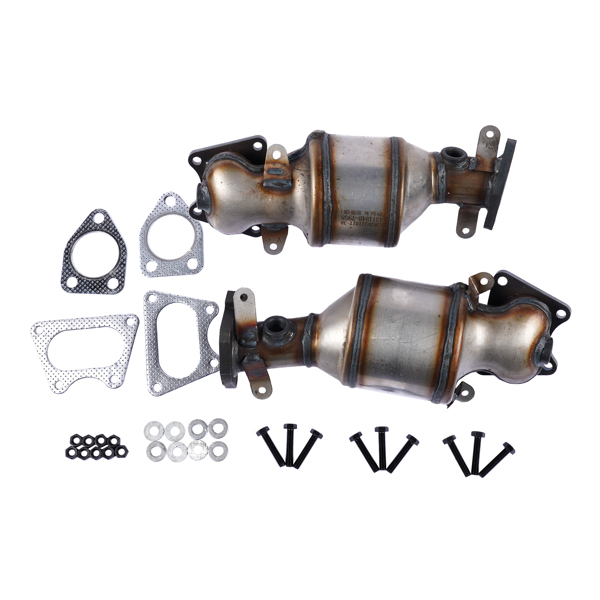 Catalytic Converters Bank 1 and 2 641355+641356 for Honda Odyssey Ridgeline Pilot, Acura MDX TL 3.5L, Saturn Vue 2005-2008 16450+16451