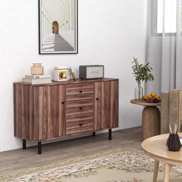 Storage Cabinet-Rustic Brown (Swiship-Ship)（Prohibited by WalMart）