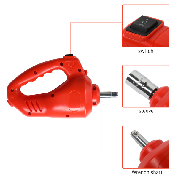 5t 15.5-45cm/With Impact Wrench 12v Electro-Hydraulic Jack Orange