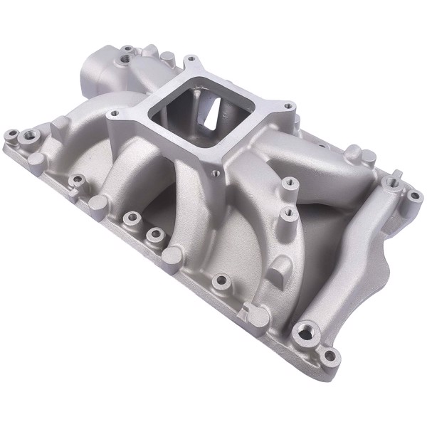 进气歧管 Intake Manifold Air Gap Single Plane for SBF Ford 351W Windsor V8 Silver 4033 DM-3316 Aluminum-5