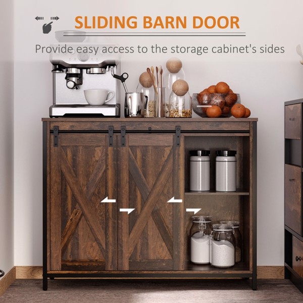 Cabinet Kitchen Sideboard Brown ( Amazon Shipping)（Prohibited by WalMart）