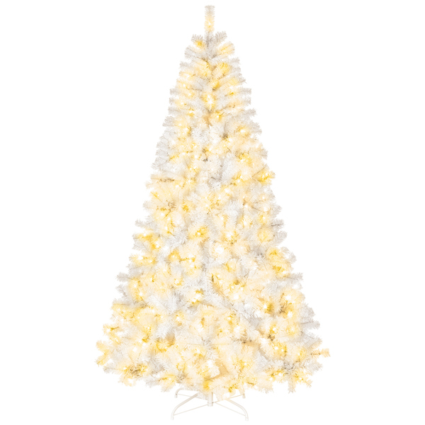 8ft White 670 Lights Warm Color 8 Modes 2008 Branch Christmas Tree White