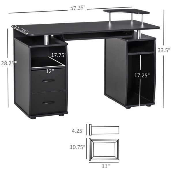 Computer Desk -black (Swiship-Ship)（Prohibited by WalMart）