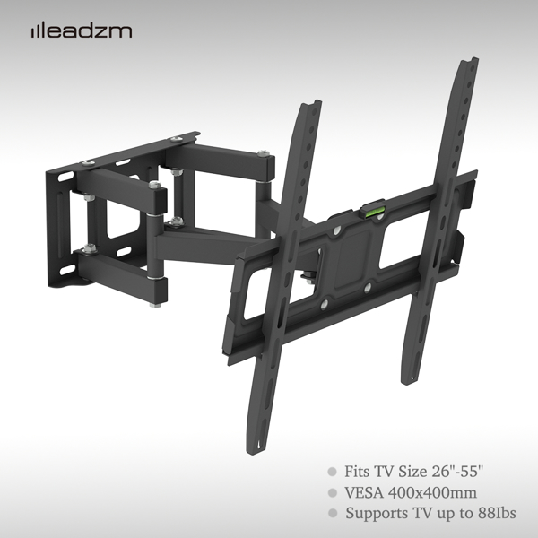 26-55 Inch Double Pendulum Large Base TV Stand TMDS-105 Bearing 40Kg/Vese400*400/Upper And Lower-10~ 10°