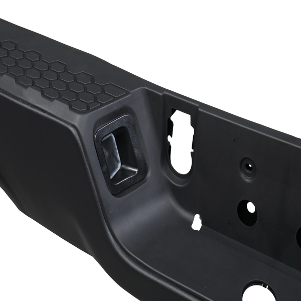 RAM 2009-2018 REAR BUMPER BLACK W/O Double Hole Rear Bumper Without Radar Hole, All Black