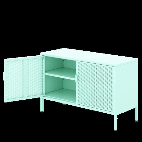 Metal Storage Locker Cabinet, Adjustable Shelves Free Standing Sideboard Steel Cabinets for Office,Home