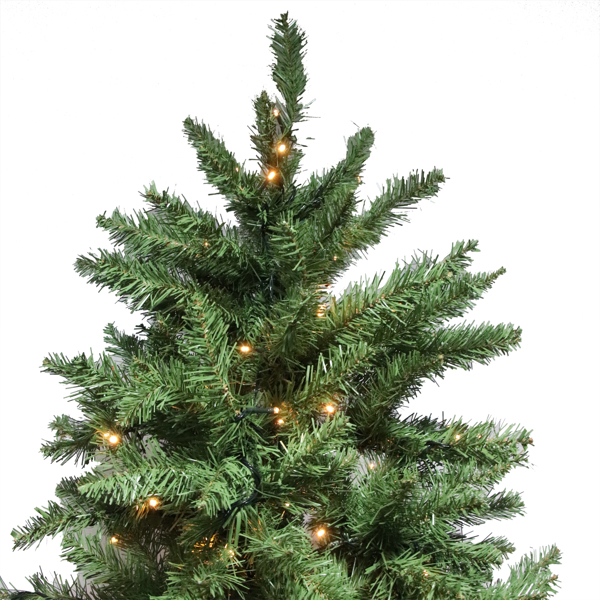 7.5ft Flocking Tied Light Christmas Tree