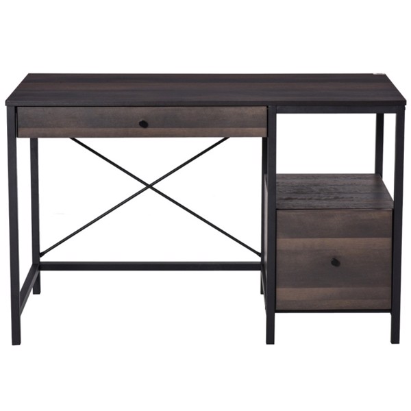 Computer Desk/ Office Writing Desk  -  Walnut Brown (Swiship-Ship)（Prohibited by WalMart）